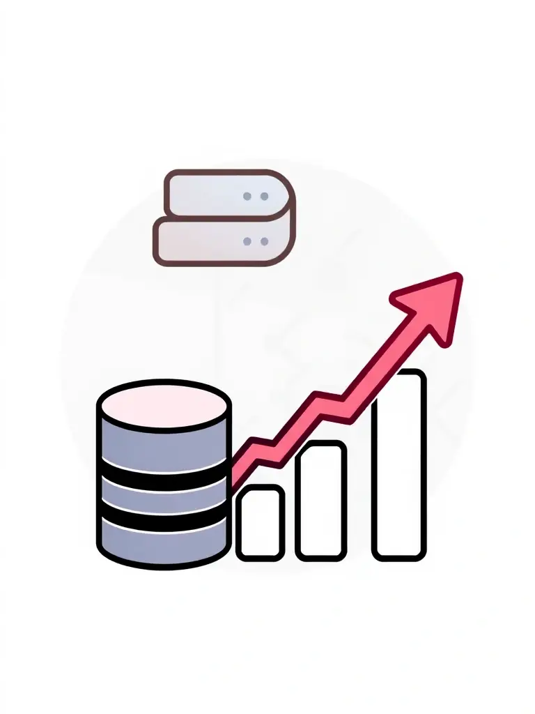 An icon representing data transfer, such as an arrow pointing from a database to a sales chart, in a clean, modern style, used to illustrate the fourth step of AfiLead's lead generation process.
